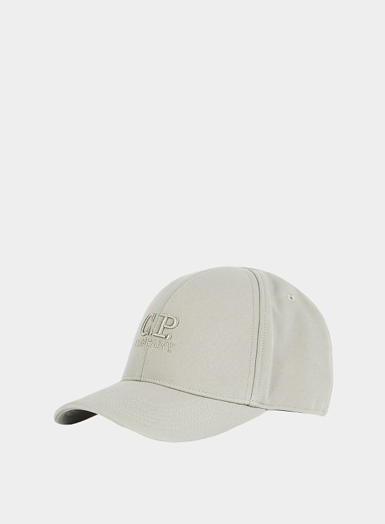Кепка C.P. Company C.P. Shell-R Logo Cap Silver Sage