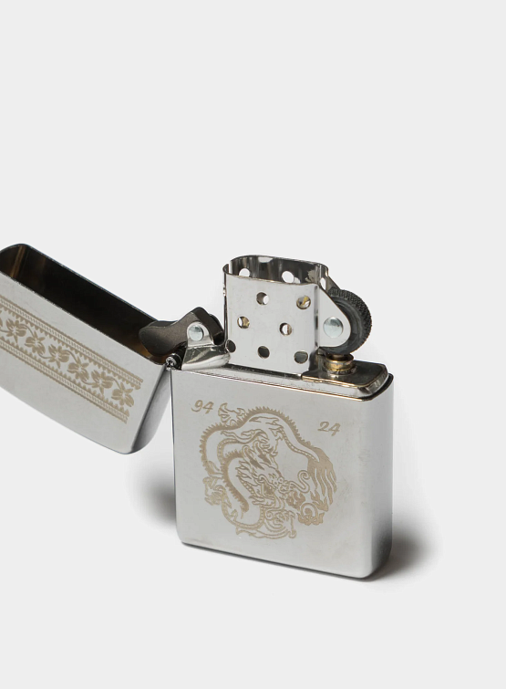Зажигалка MAHARISHI 1376 Thar Dragon Engraved Zippo Silver