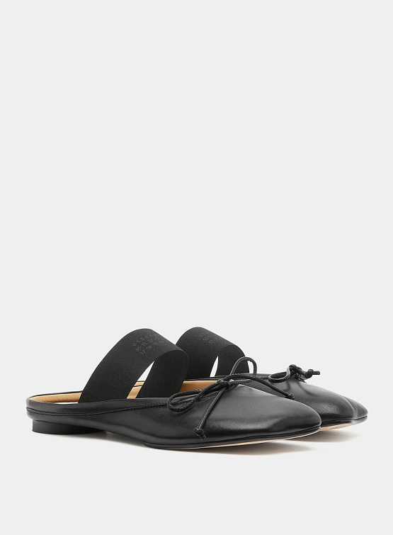 Женские сандалии MM6 Slip-on Ballerinas Black