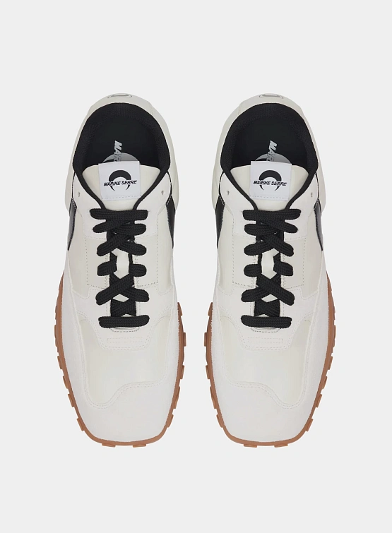 Кроссовки Marine Serre MS Rise Leather Ecru