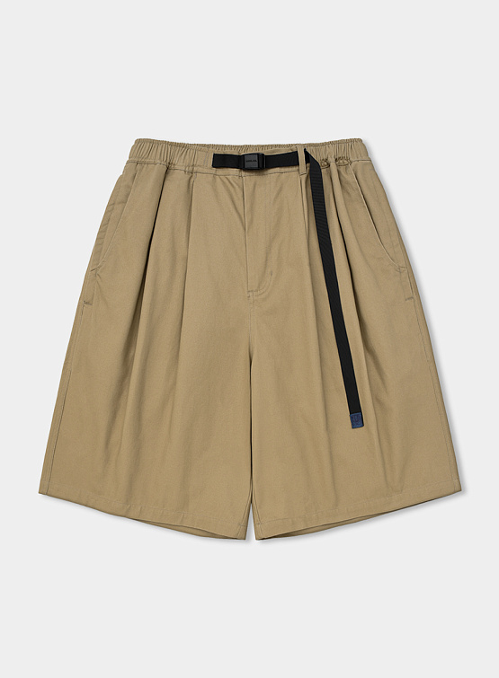 Шорты ANGLAN Twill Tuck Belt Wide Half Pants Beige