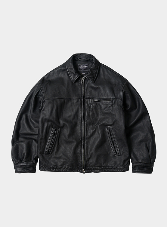 Бомбер FrizmWORKS Destroyed Cowhide Leather Black