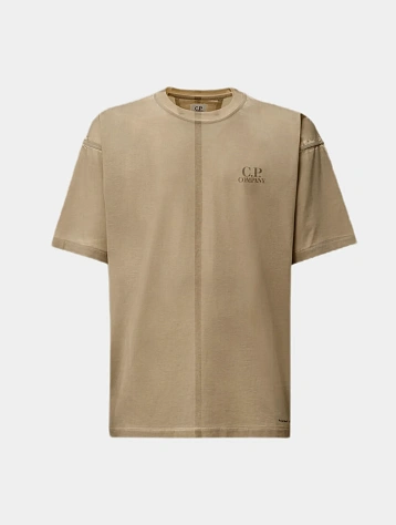 Футболка C.P. Company 24/1 Jersey Printed Logo Pistachio She