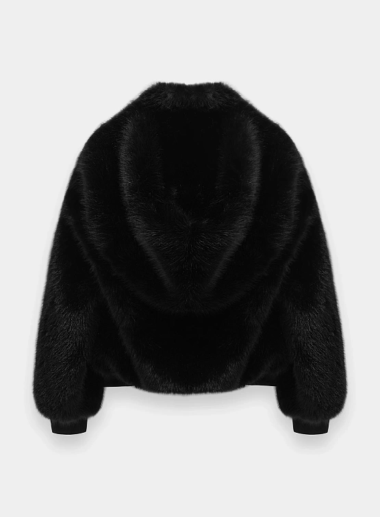 Женская шуба MARRKNULL Hooded Fur Black