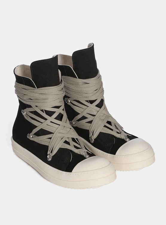 Кеды RICK OWENS DRKSHDW Megalaced Low Dirty Black/Milk