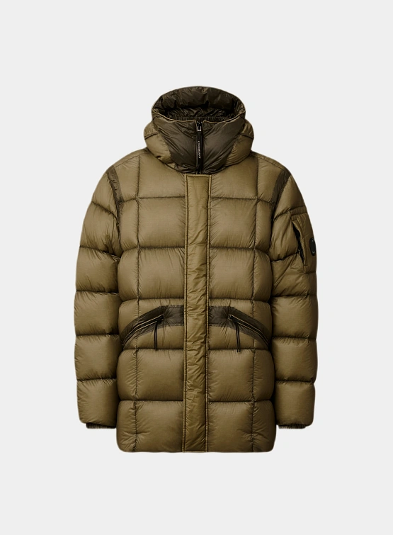 Пуховик C.P. Company D.D. Shell Long Hooded Down Fallen Rock