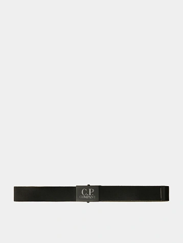 Ремень C.P. Company Double Color Tape Logo Belt Black