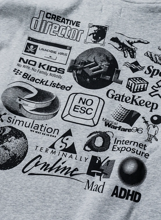 Худи MARKET TERMINALLY ONLINE HOODIE Melange