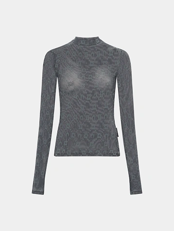 Женский лонгслив Marine Serre Recycled Mesh Second Skin Stone Grey