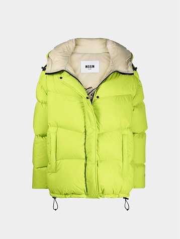 Куртка MSGM FULL ZIP LIME GREEN