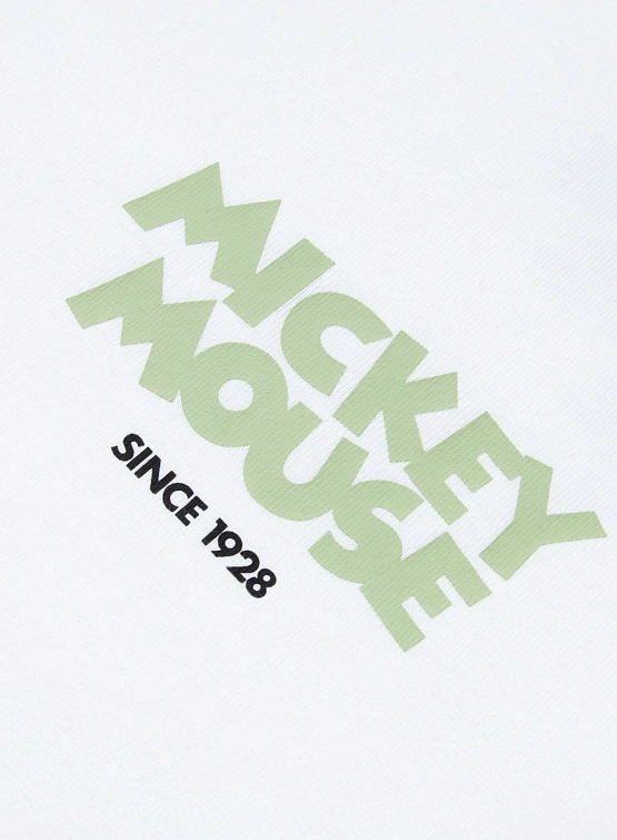 Футболка AAPE X Disney Mickey Green Graphic White