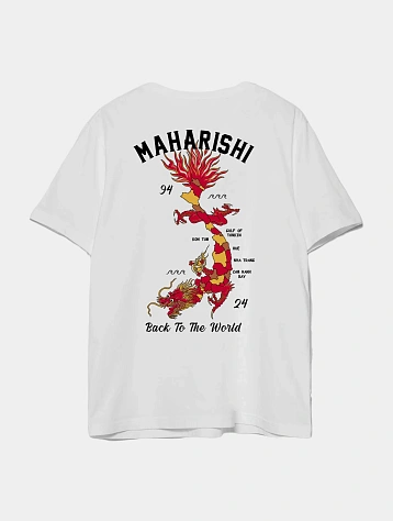 Футболка MAHARISHI 1385 Dragon Map Jerse White