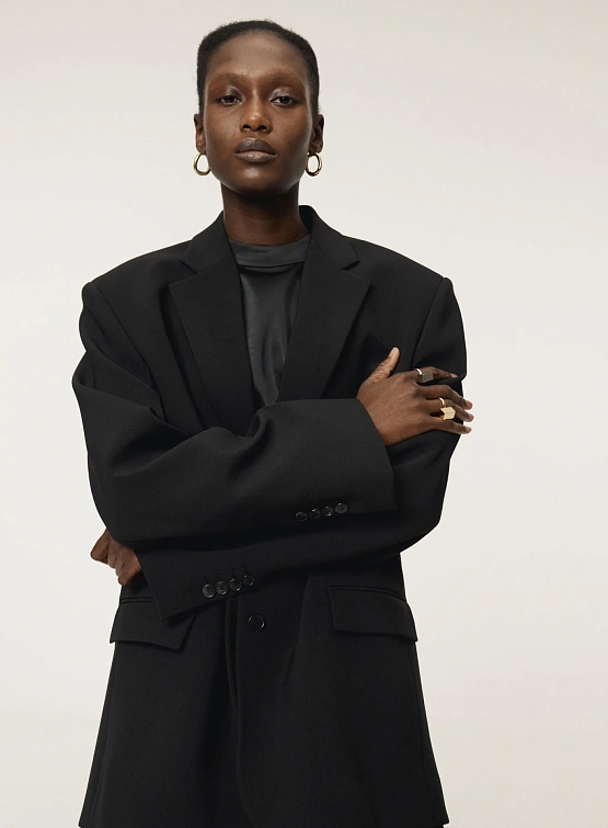 Женский пиджак Recto Signature Single Breasted Black