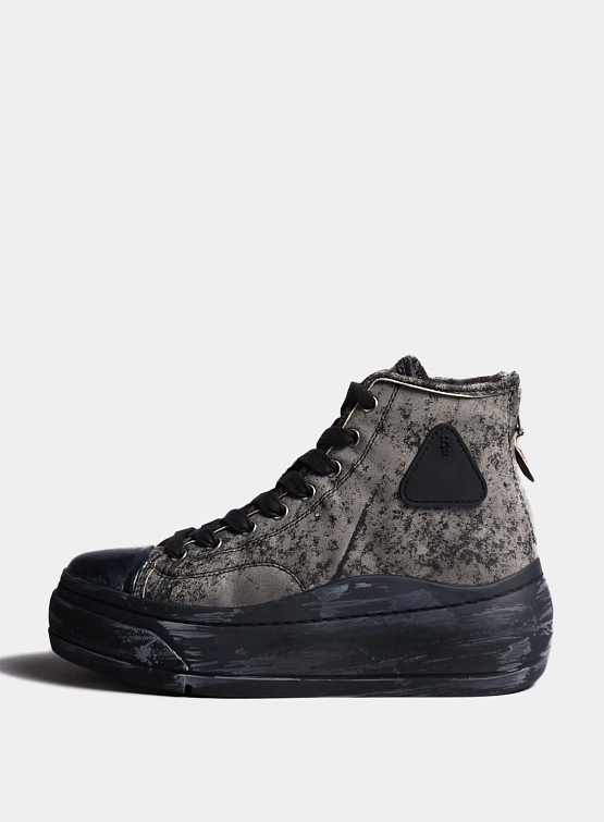 Женские кеды R13 Kurt High Top Distressed Black