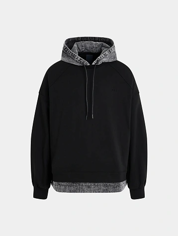 Худи JUUN.J Denim Layered Light Hoody Black