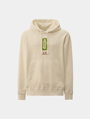 Худи C.P. Company Cotton Fleece Hooded Gauze White
