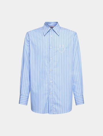 Рубашка Bluemarble Smiley Stripe Popelin Shirt Blue