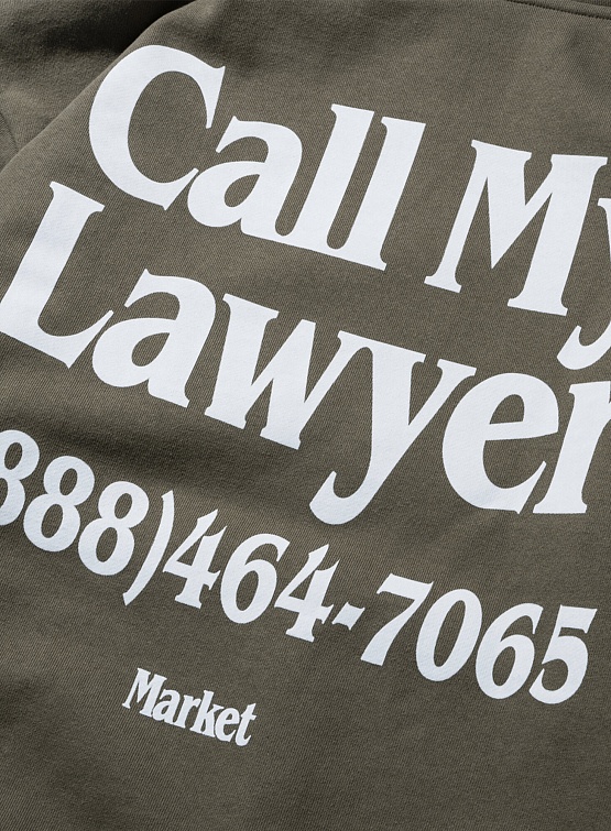 Худи MARKET Call My Lawyer Hoodie Kelp