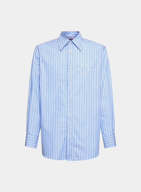 Рубашка Bluemarble Smiley Stripe Popelin Shirt Blue