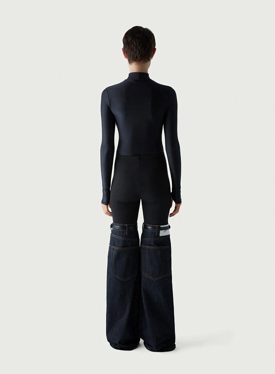 Женские джинсы Coperni Hybrid Denim Flare Trousers