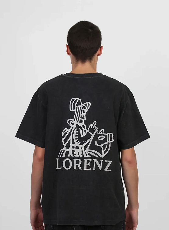 Футболка lorenz Salute T-Shirt Washed Black