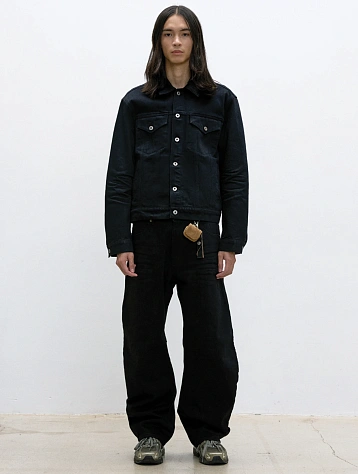 Джинсы COOR Embossed Washed Deep Curved Black