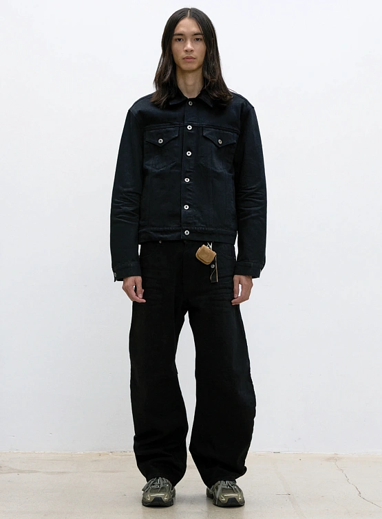 Джинсы COOR Embossed Washed Deep Curved Black