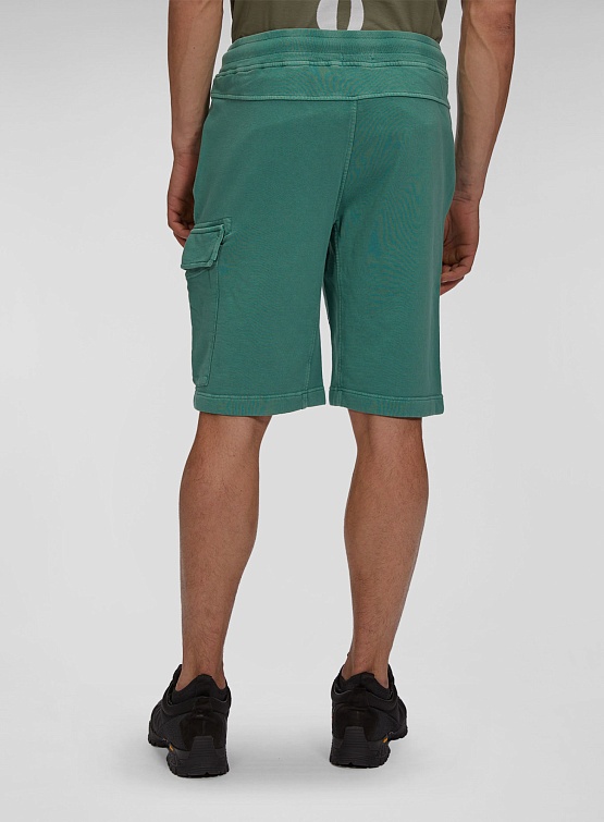 Шорты C.P. Company Cotton Fleece Cargo Shorts Green