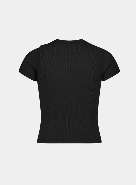 Женская футболка Ottolinger Deconstructed Rib Black