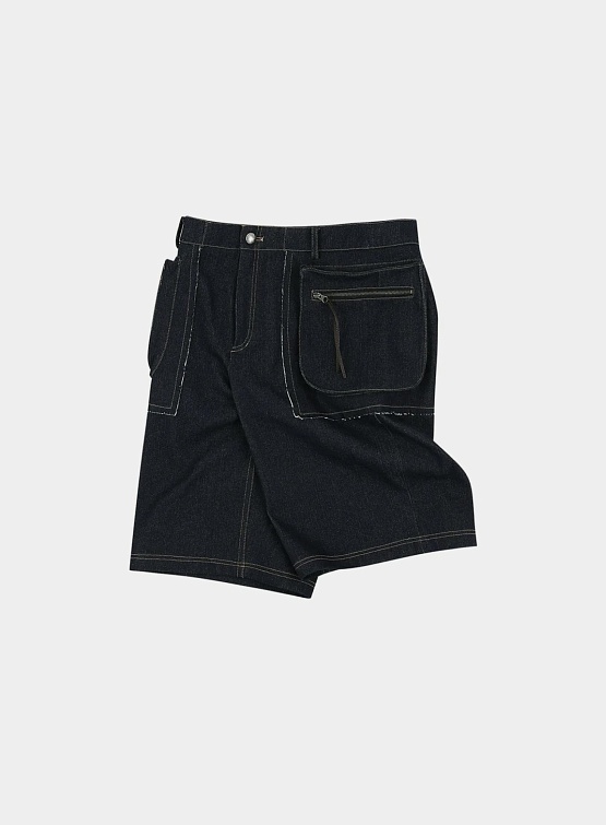 Шорты Andersson Bell Raw Cargo Denim Shorts Indigo