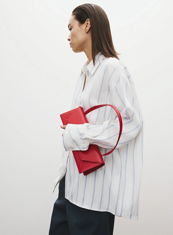 Женская рубашка Recto Double Layer Cuffs Stripe Sky Blue