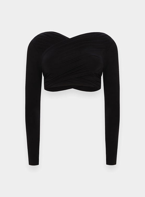 Женский топ Han Kjøbenhavn Cropped Long Sleeve Top Black