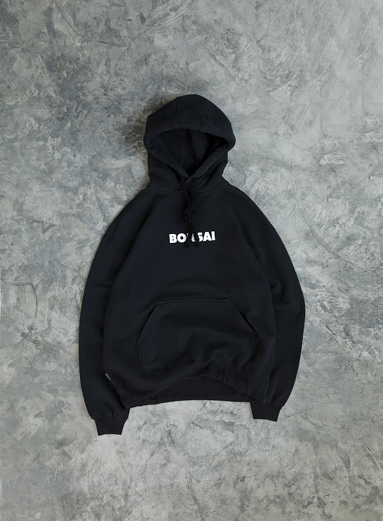 Худи BONSAI Drawstring Logo Hoodie Black