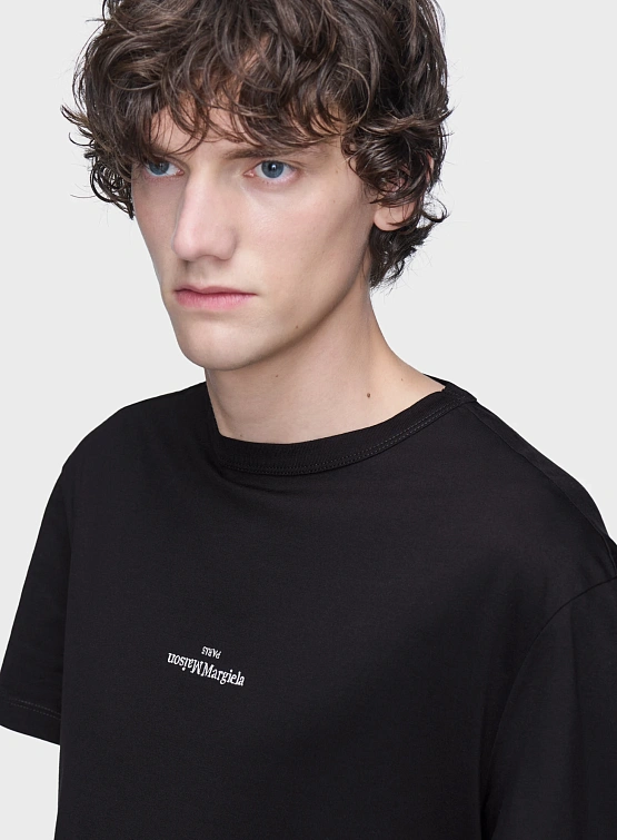 Футболка Maison Margiela Distorted Logo Black