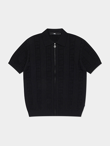 Поло LMC Jqd Zip-Up Knitted Polo Shirt Black