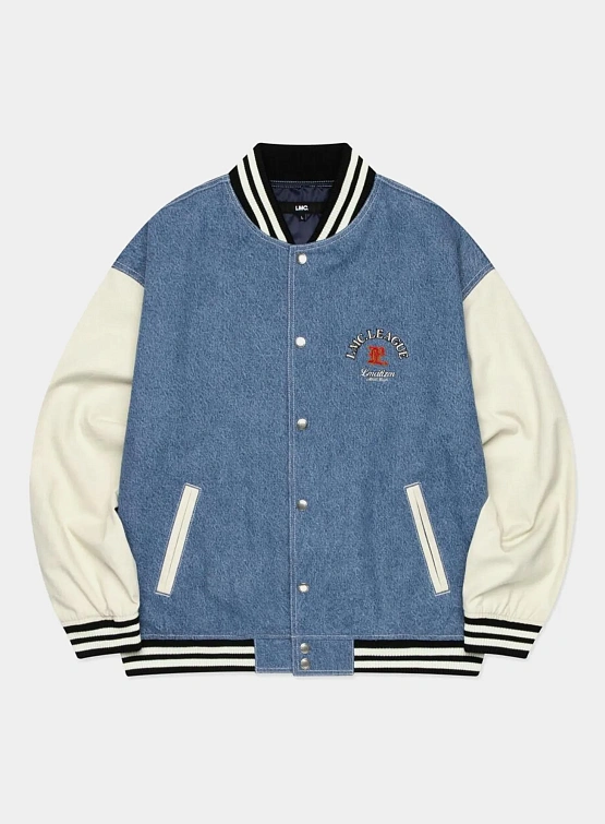 Бомбер LMC Denim Varsity Jacket Blue