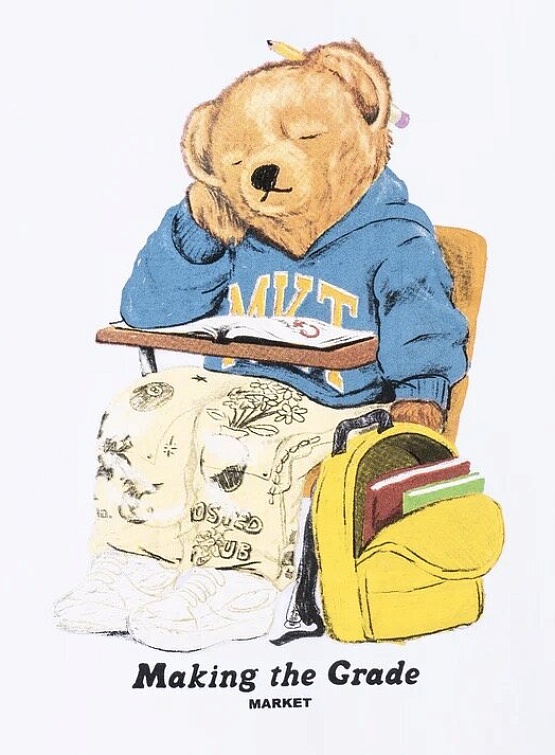Футболка MARKET Making the Grade Bear White