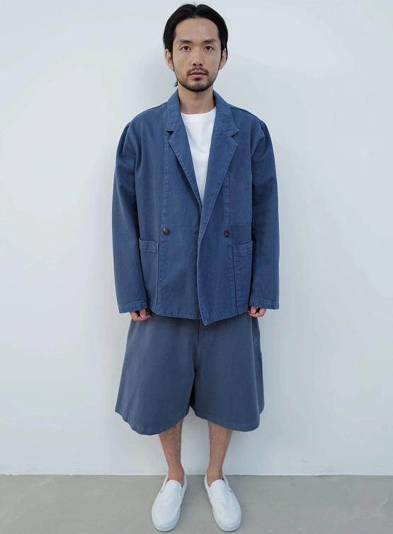 Пиджак LE17SEPTEMBRE Over Dyeing Double Blue