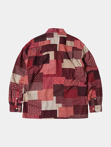 Рубашка FrizmWORKS Mixed Patchwork Burgundy