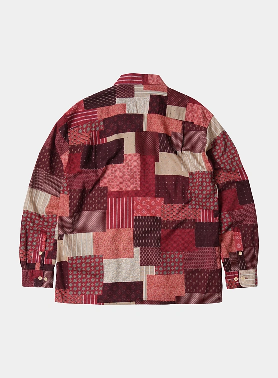 Рубашка FrizmWORKS Mixed Patchwork Burgundy