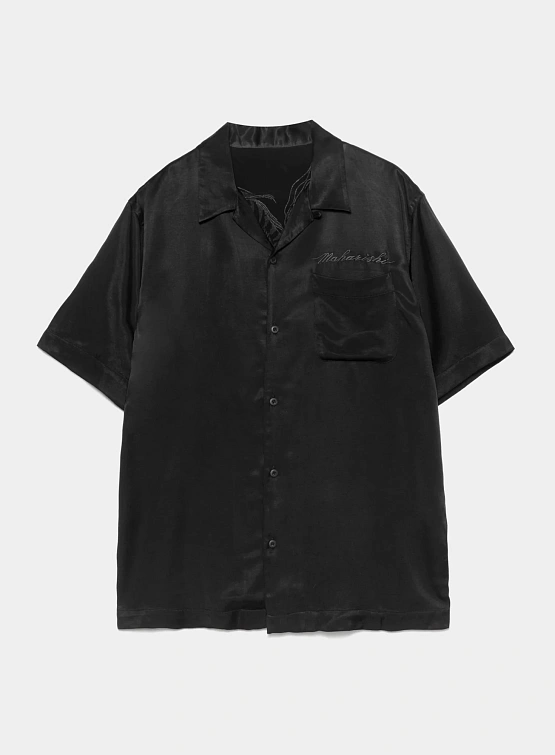 Рубашка MAHARISHI 6098 Tiger Dragon Camp Collar Black