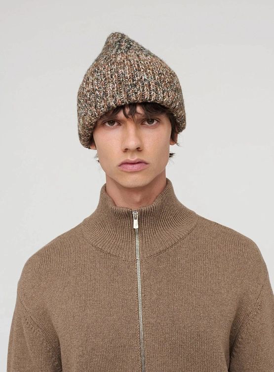 Шапка Song for the Mute Cable Knit Melange Taupe