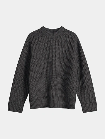 Свитер MKI MIYUKI ZOKU Chunky Rib Knit Melange Charcoal
