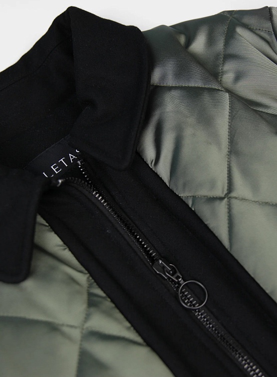 Пальто Letasca Wool Kilted Green/Black