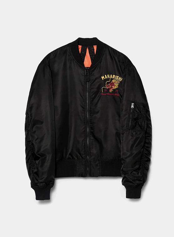 Бомбер MAHARISHI 5247 Tour Dragon Map MA1 Black