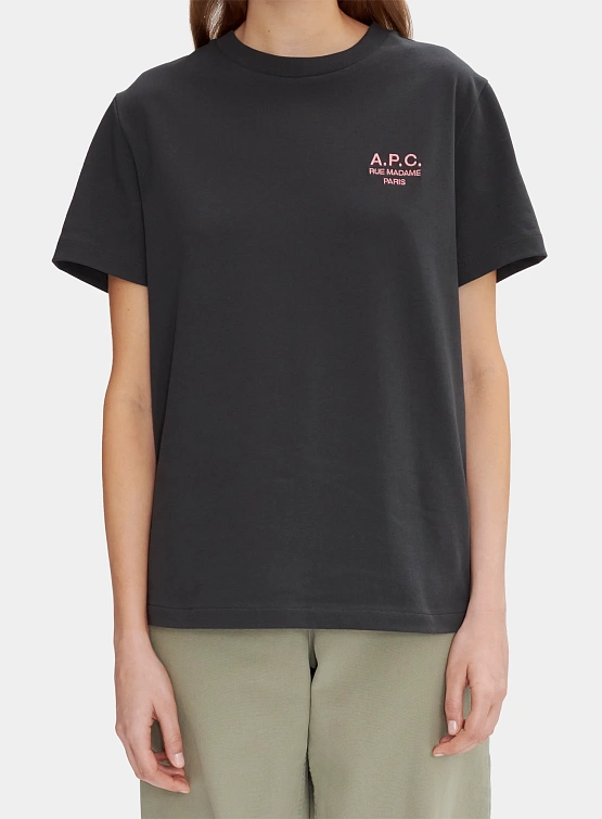 Футболка A.P.C. Standard Rue Madame Antracite/Rose