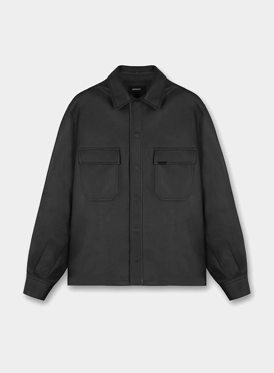 Овершот Represent Clo Leather Overshirt Black