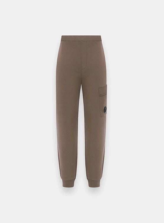 Брюки C.P. Company Diagonal Raised Fleece Walnut