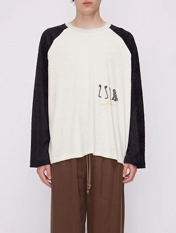 Лонгслив Song for the Mute''25.2 Sunflower'' Towel Raglan White