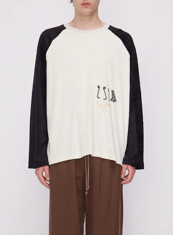 Лонгслив Song for the Mute''25.2 Sunflower'' Towel Raglan White